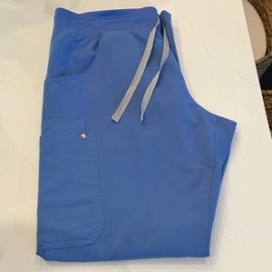 FIGS Kade Cargo Scrub Pants - Ceil Blue